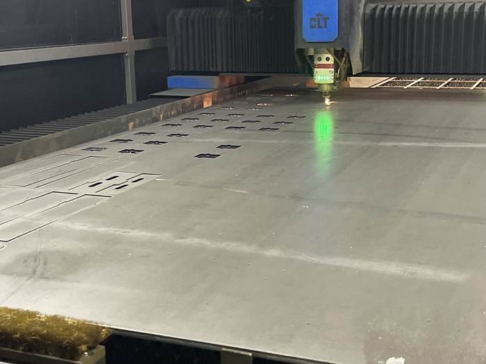 CLT Laser cutting steel plate