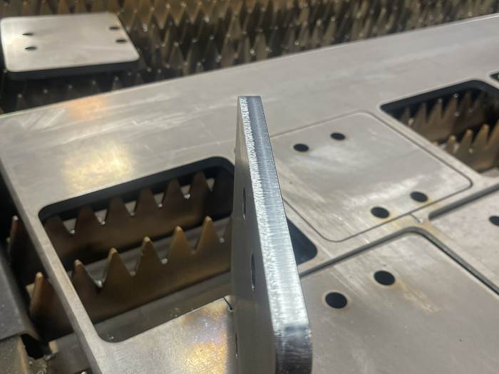 Laser-cut edge quality detail