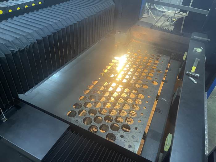 Laser cutting in process