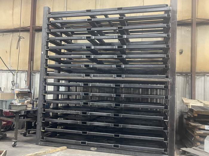 Welded storage rack structure